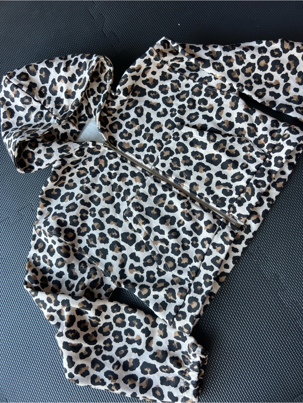Zara Leopard Print Jacket in Black, Cream and Brown